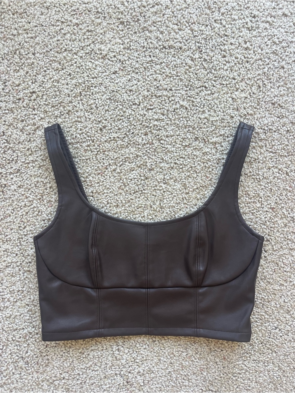 Banana Republic Leather Crop Tank Top